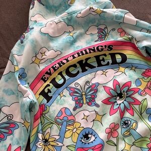 Oversized Happy Go Lucky Zip-Up Hoodie Current Mood | Dolls Kill